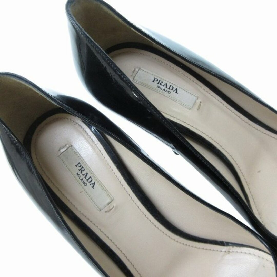 PRADA - プラダ PRADA エナメル パンプス ハイヒール 黒 約24 PRADA - プラダ PRADA エナメル パンプス ハイヒール 黒 約24