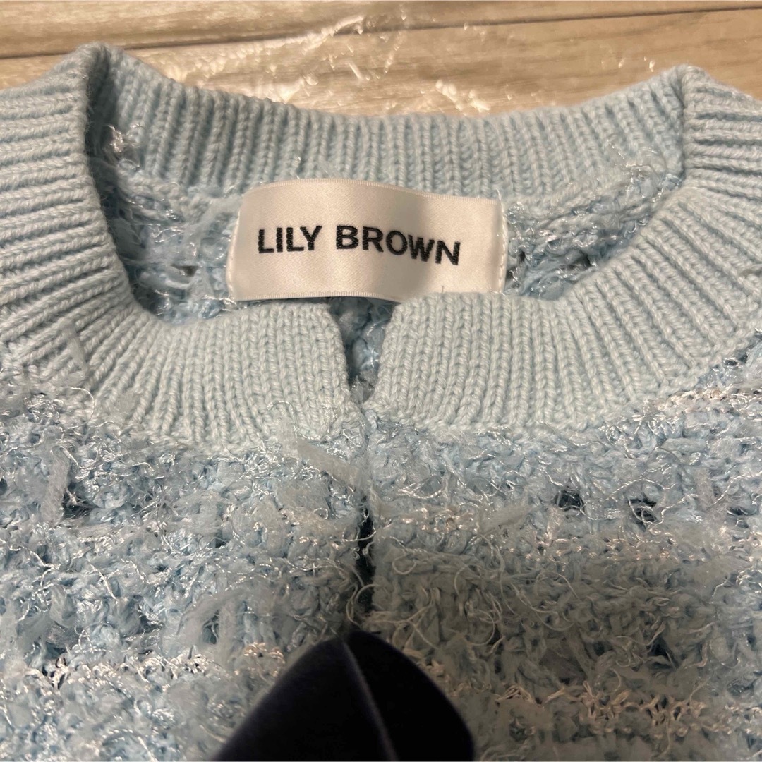 Lily Brown - リボンニットカーディガンの通販 by プロフィール Lily Brown - リボンニットカーディガンの通販 by プロフィール