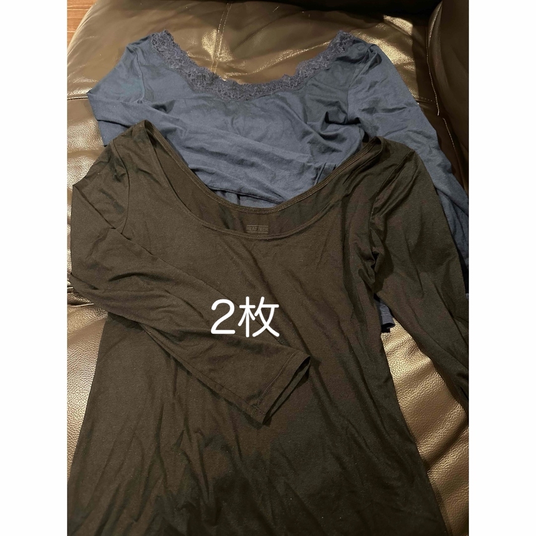 UNIQLO(ユニクロ)のヒートテック 2枚 まとめ売り レディースの下着/アンダーウェア(アンダーシャツ/防寒インナー)の商品写真