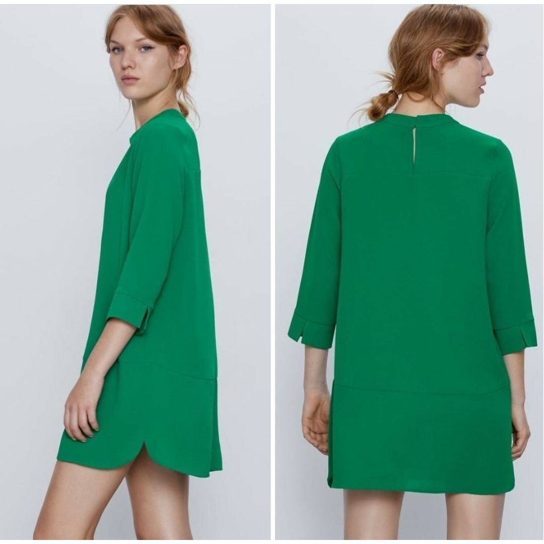 ZARA - 【新品タグ付】ザラ ボタン付きワンピース トップス ZARA - 【新品タグ付】ザラ ボタン付きワンピース トップス