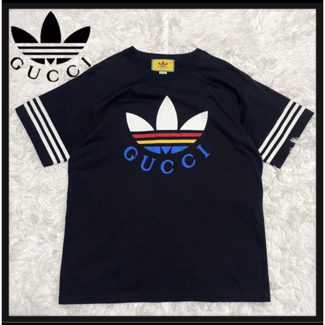 GUCCI - 【限定コラボ】 グッチ アディダス フロントロゴ バック GUCCI - 【限定コラボ】 グッチ アディダス フロントロゴ バック
