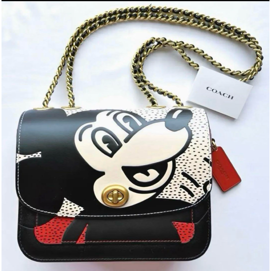 COACH - 【限定品】COACH コーチ ミッキー チェーンショルダー COACH - 【限定品】COACH コーチ ミッキー チェーンショルダー