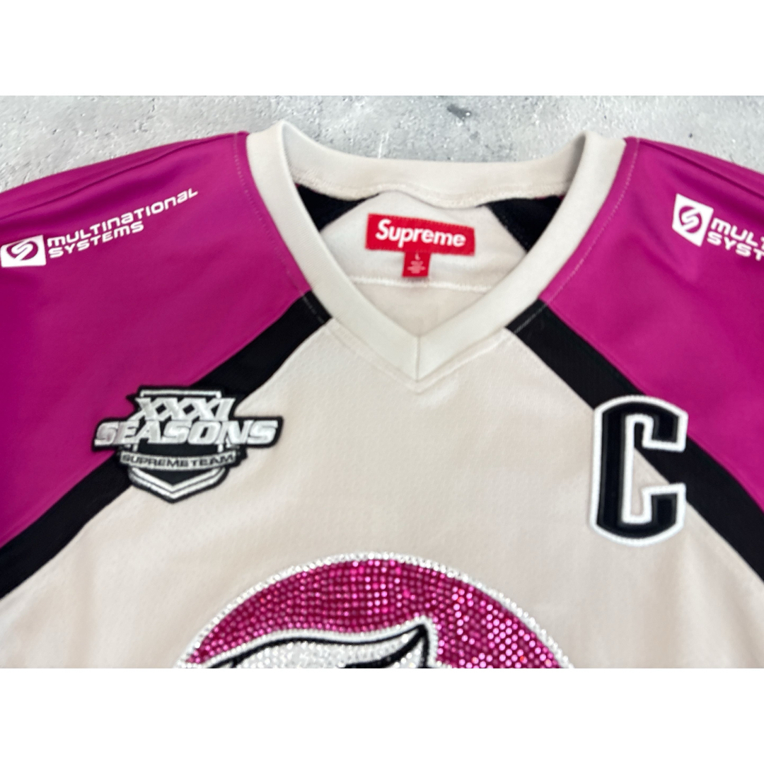 Supreme - 25SS Supreme Rhinestone Hockey Jersey Lの通販 by Supreme - 25SS Supreme Rhinestone Hockey Jersey Lの通販 by