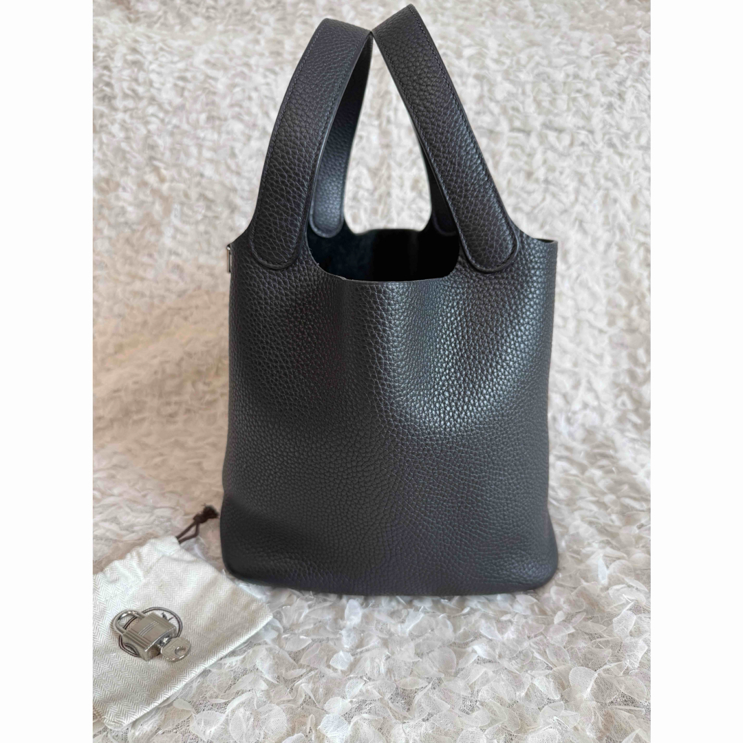 HERMES - エルメス ピコタンロックMM ノワール/Sliver金具 D刻印 HERMES - エルメス ピコタンロックMM ノワール/Sliver金具 D刻印
