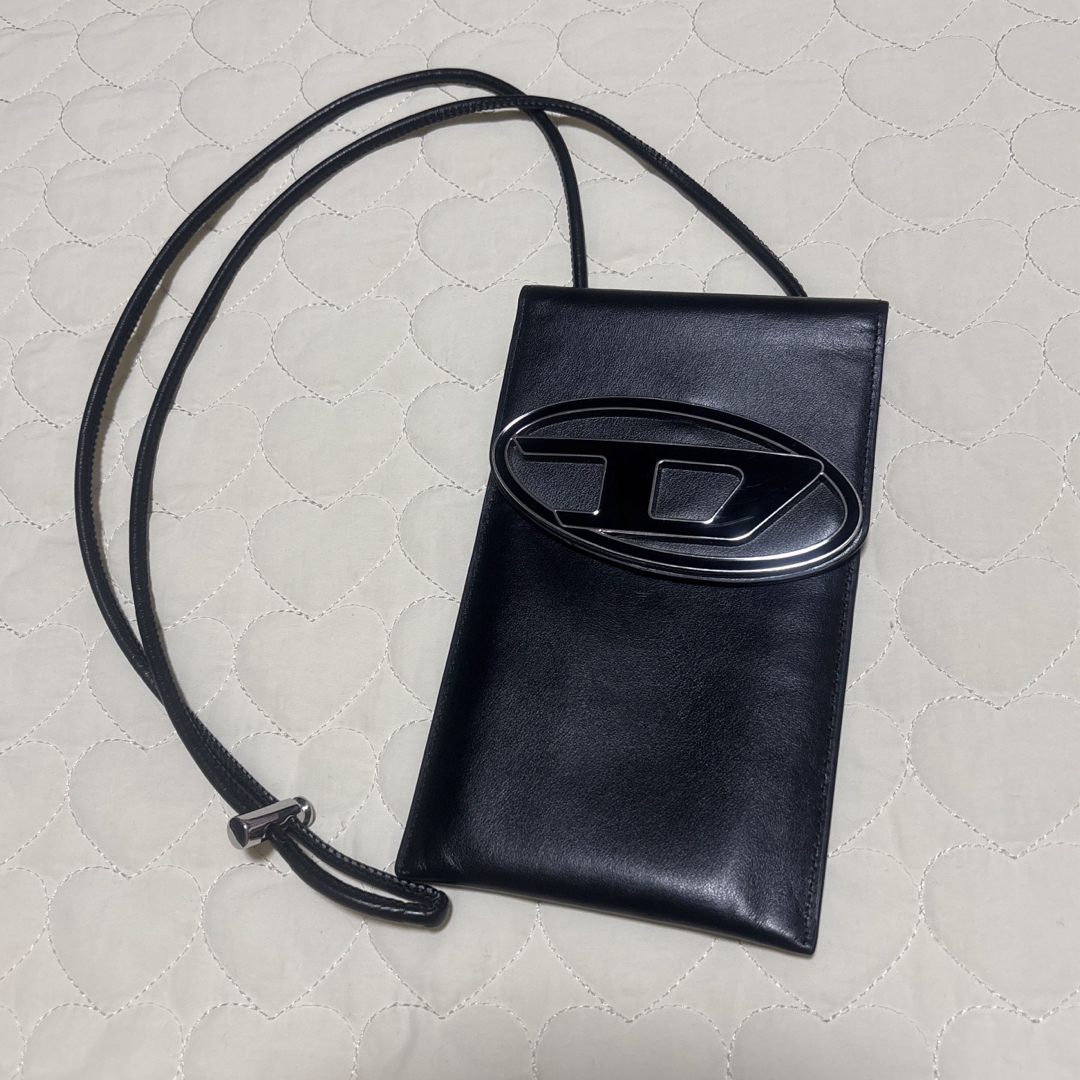 DIESEL - 【美品】ディーゼル ブラック 黒 オーバルD レザー DIESEL - 【美品】ディーゼル ブラック 黒 オーバルD レザー