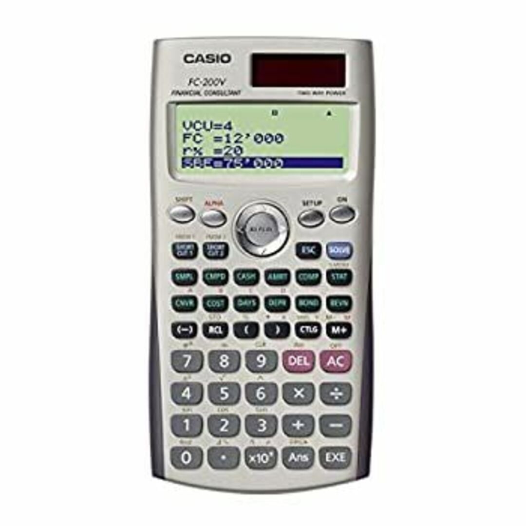 カシオ 金融電卓 プロフェッショナル仕様 ハードケース付 10桁 FC-200V インテリア/住まい/日用品のインテリア/住まい/日用品 その他(その他)の商品写真