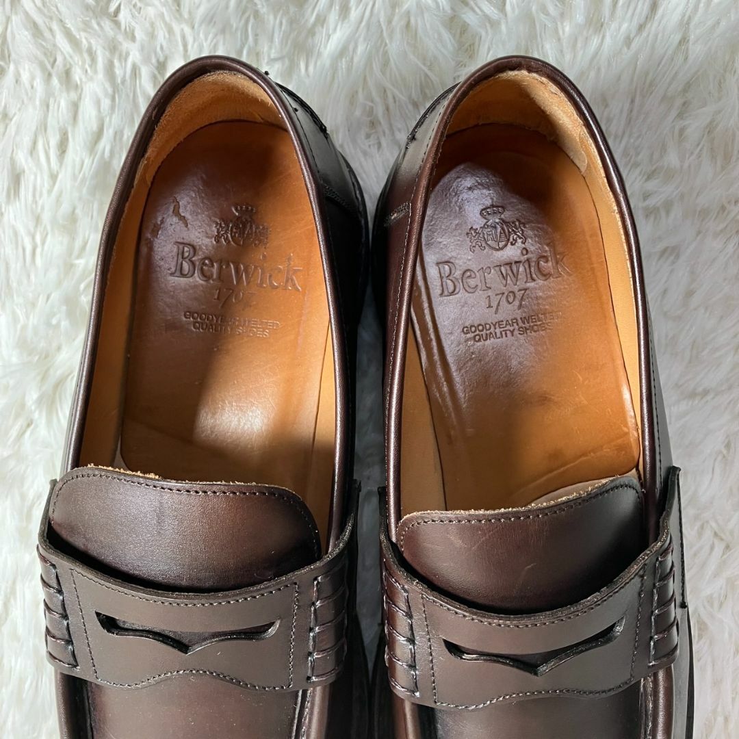 Berwick - 美品 Berwick バーウィック レザー コインローファー Berwick - 美品 Berwick バーウィック レザー コインローファー