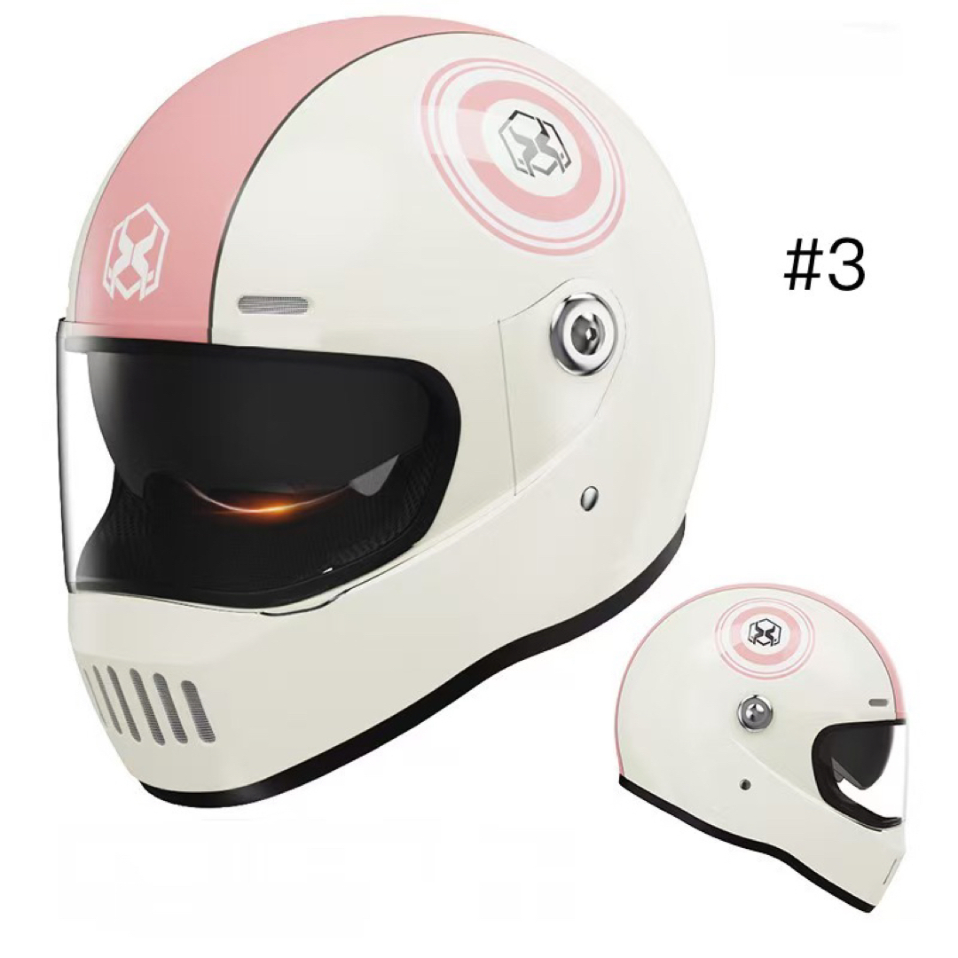 レトロフルフェイスヘルメット バイク用 男女兼用 UVカット レトロフルフェイスヘルメット バイク用 男女兼用 UVカット