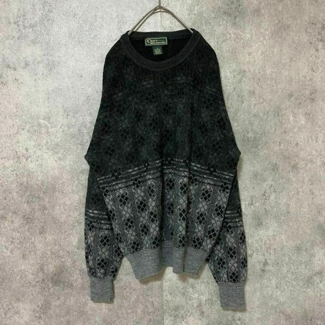 VINTAGE - 90s vintage 総柄ニット セーター メンズ S 古着 個性 VINTAGE - 90s vintage 総柄ニット セーター メンズ S 古着 個性