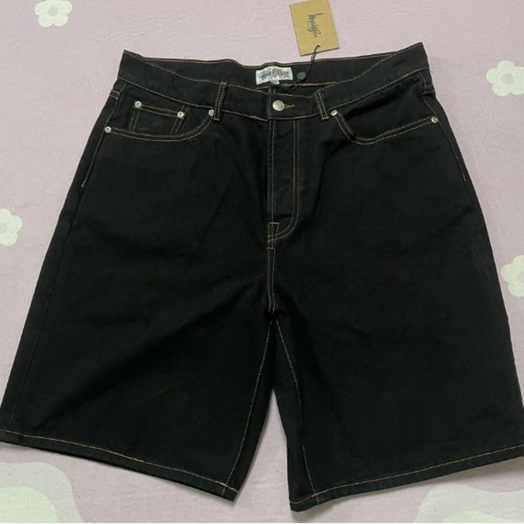 STUSSY BIG OL' SHORT DENIM BLACK 30/Mの通販 by みじゅ's shop STUSSY BIG OL' SHORT DENIM BLACK 30/Mの通販 by みじゅ's shop