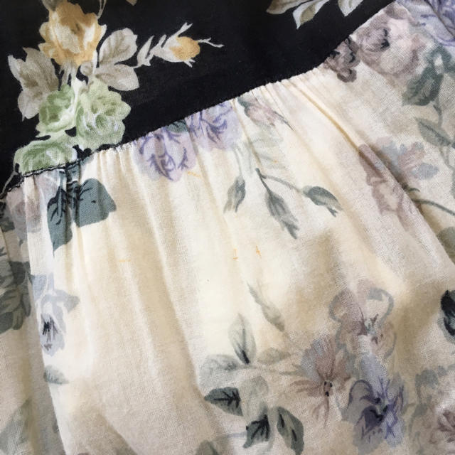 OZOC(オゾック)の【花柄パッチワークが可愛い♡】ロングスカート 花柄 チェック レディースのスカート(ロングスカート)の商品写真
