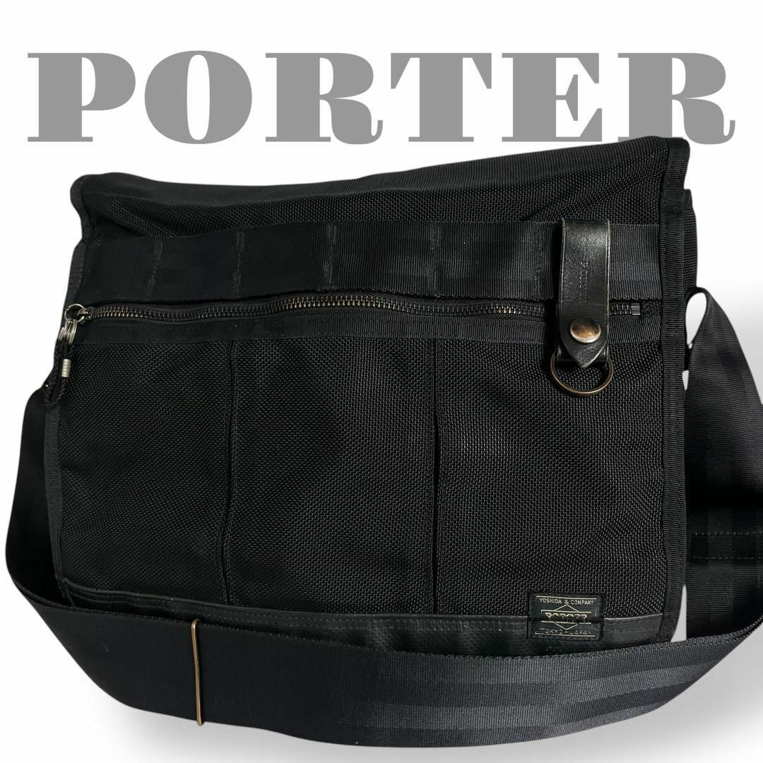 PORTER - 美品 ポーター ショルダーバッグ 斜め掛け 大容量 A4 PORTER - 美品 ポーター ショルダーバッグ 斜め掛け 大容量 A4