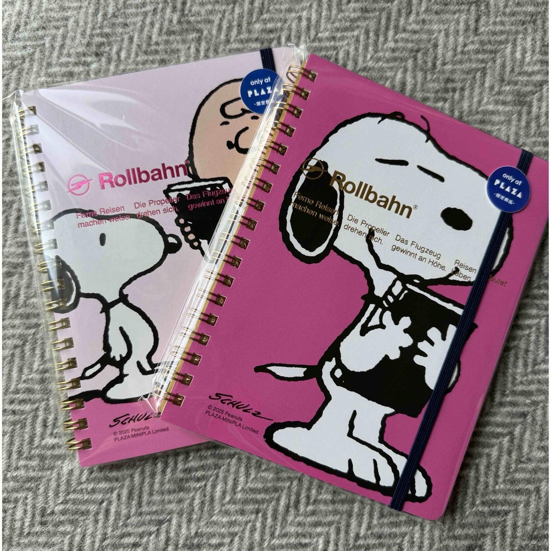 Rollbahn(ロルバーン)のRollbahn ポケット付メモL スヌーピー 2冊セット インテリア/住まい/日用品の文房具(ノート/メモ帳/ふせん)の商品写真