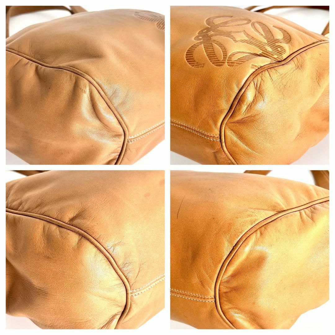 LOEWE - 美品 LOEWE ナッパレザー アナグラム トートバッグ 巾着 LOEWE - 美品 LOEWE ナッパレザー アナグラム トートバッグ 巾着