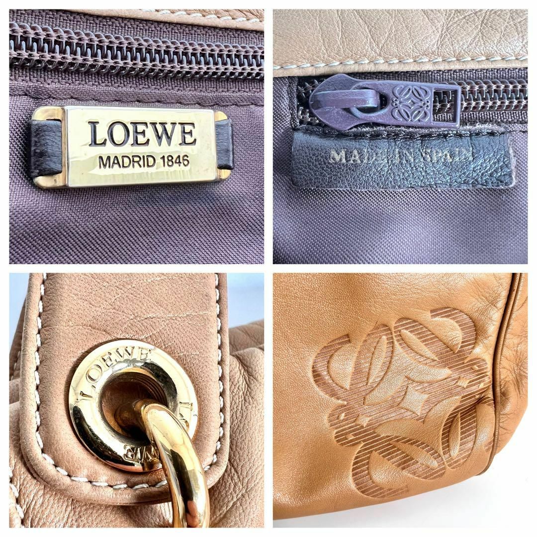 LOEWE - 美品 LOEWE ナッパレザー アナグラム トートバッグ 巾着 LOEWE - 美品 LOEWE ナッパレザー アナグラム トートバッグ 巾着