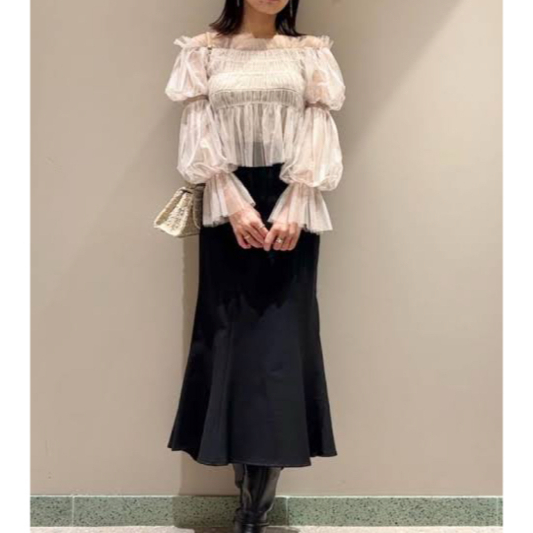 SNIDEL - 【美品】SNIDELL Sustainableチュールクロップド SNIDEL - 【美品】SNIDELL Sustainableチュールクロップド