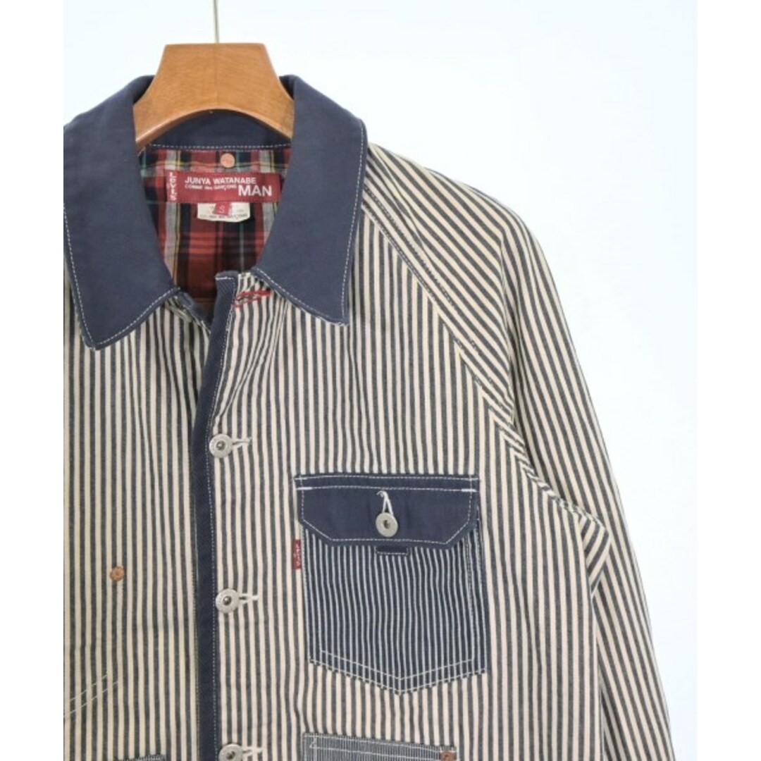 JUNYA WATANABE MAN - JUNYA WATANABE MAN カバーオール S 紺x白 JUNYA WATANABE MAN - JUNYA WATANABE MAN カバーオール S 紺x白