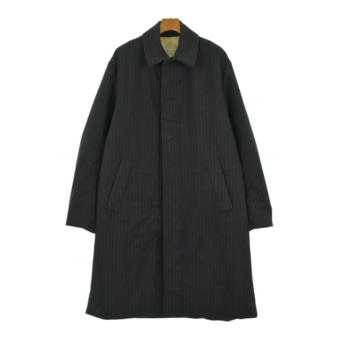 DRIES VAN NOTEN - DRIES VAN NOTEN ステンカラーコート M 紺x白 DRIES VAN NOTEN - DRIES VAN NOTEN ステンカラーコート M 紺x白