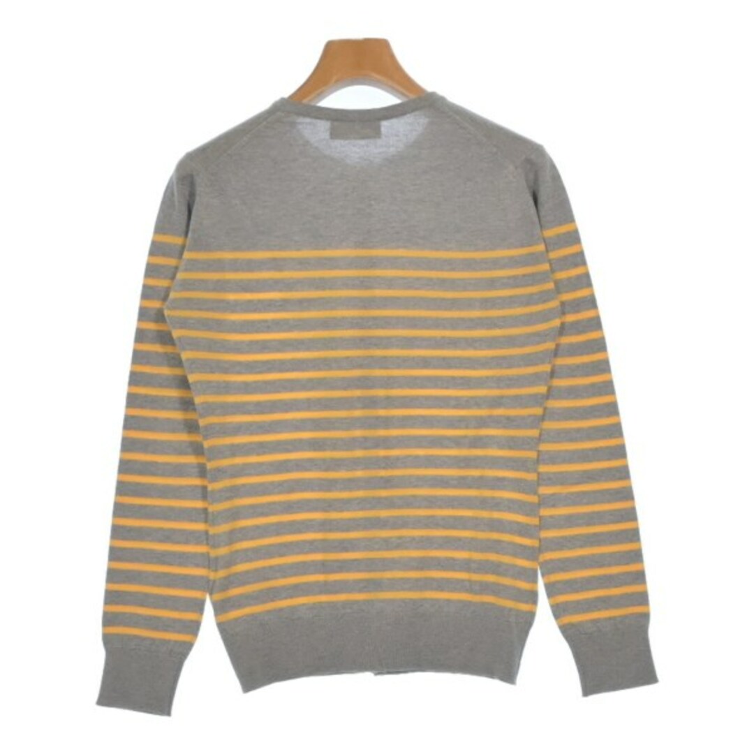 JOHN SMEDLEY - JOHN SMEDLEY カーディガン S グレーx黄 JOHN SMEDLEY - JOHN SMEDLEY カーディガン S グレーx黄