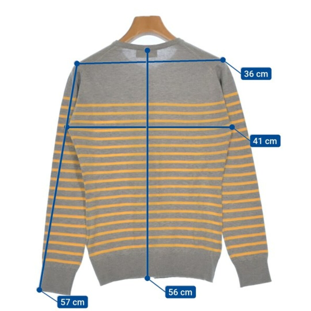 JOHN SMEDLEY - JOHN SMEDLEY カーディガン S グレーx黄 JOHN SMEDLEY - JOHN SMEDLEY カーディガン S グレーx黄