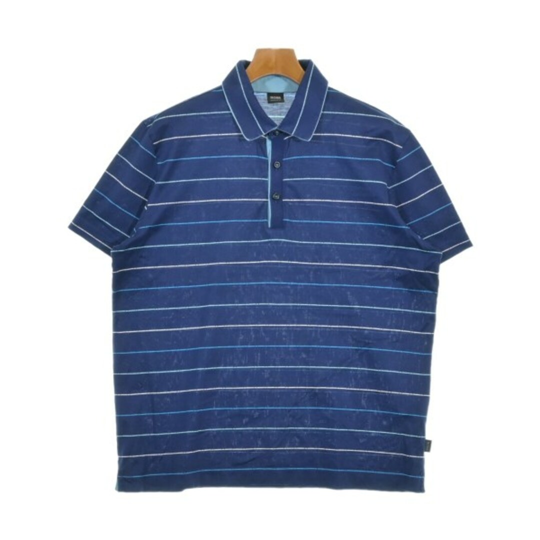 HUGO BOSS - HUGO BOSS ヒューゴボス ポロシャツ XL 紺x青x白 HUGO BOSS - HUGO BOSS ヒューゴボス ポロシャツ XL 紺x青x白