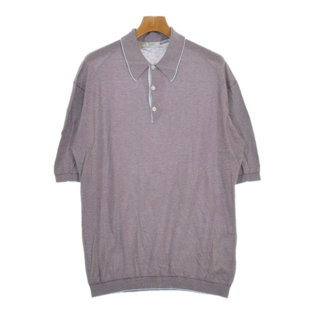 JOHN SMEDLEY - JOHN SMEDLEY ポロシャツ XL エンジx水色 JOHN SMEDLEY - JOHN SMEDLEY ポロシャツ XL エンジx水色
