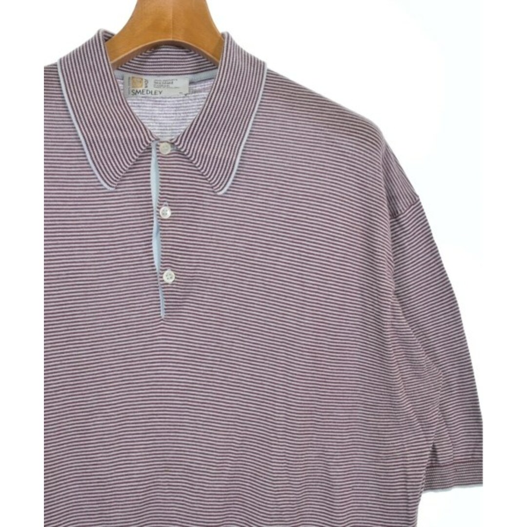 JOHN SMEDLEY - JOHN SMEDLEY ポロシャツ XL エンジx水色 JOHN SMEDLEY - JOHN SMEDLEY ポロシャツ XL エンジx水色