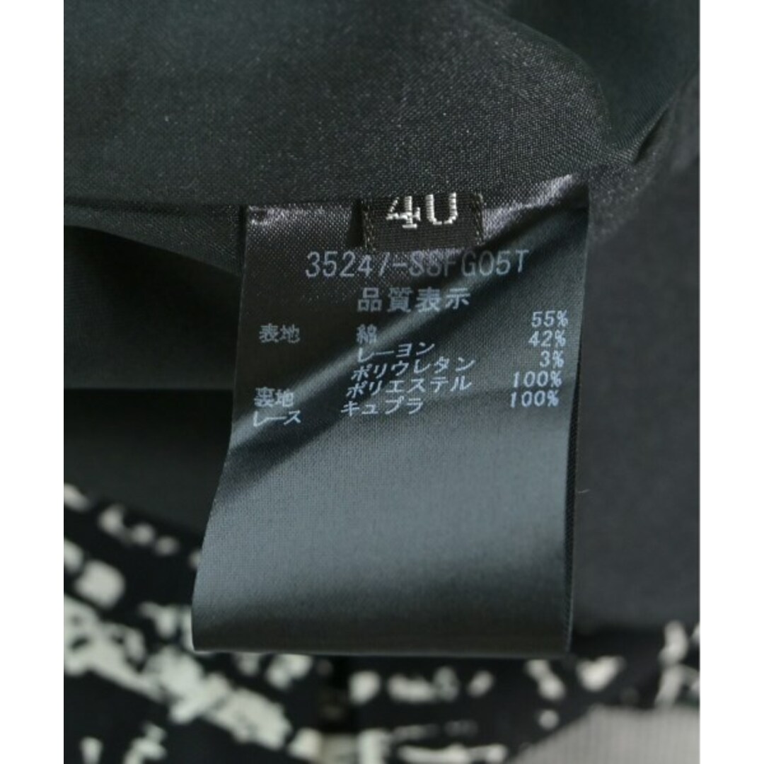 FOXEY - FOXEY フォクシー ひざ丈スカート 40(M位) 黒x白 【古着 FOXEY - FOXEY フォクシー ひざ丈スカート 40(M位) 黒x白 【古着