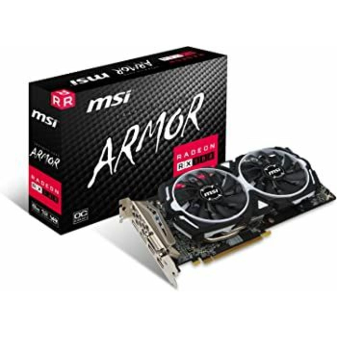MSI Radeon RX 580 ARMOR 8G OC グラフィックスボード VD6879 スマホ/家電/カメラのPC/タブレット(PCパーツ)の商品写真