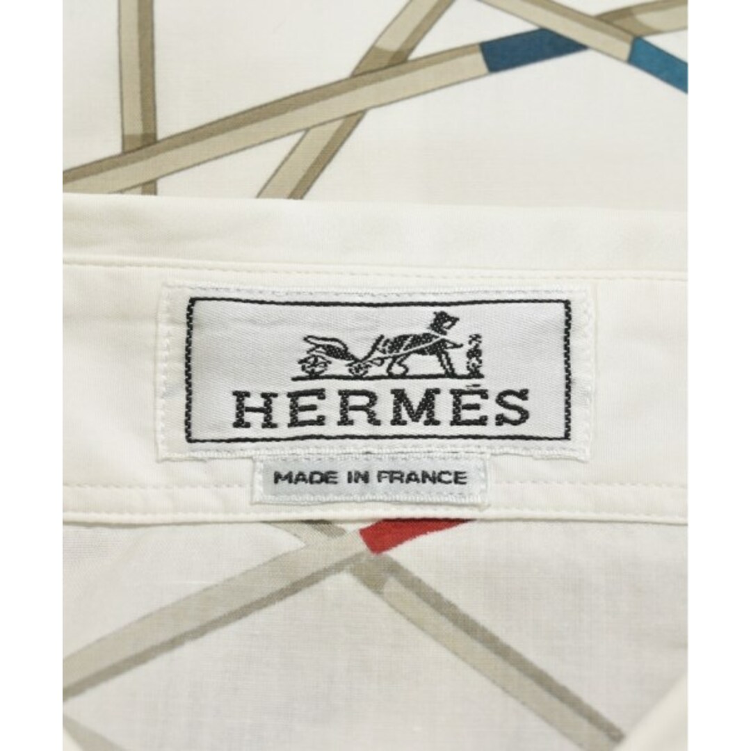 HERMES - HERMES エルメス カジュアルシャツ 41(XL位) 白 【古着 HERMES - HERMES エルメス カジュアルシャツ 41(XL位) 白 【古着