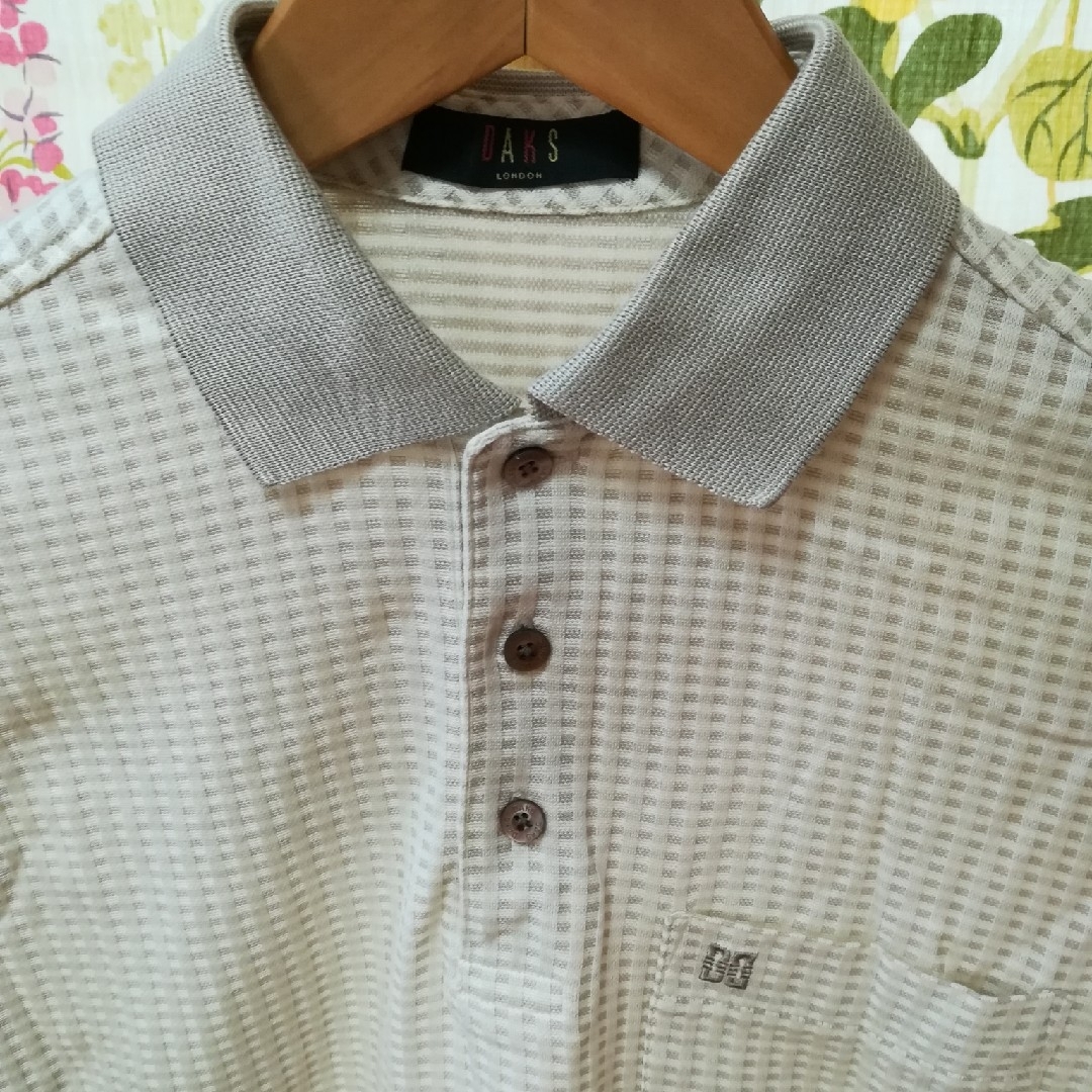 DAKS - ✨DAKS ダックス 白色系のポロシャツメンズSサイズの DAKS - ✨DAKS ダックス 白色系のポロシャツメンズSサイズの