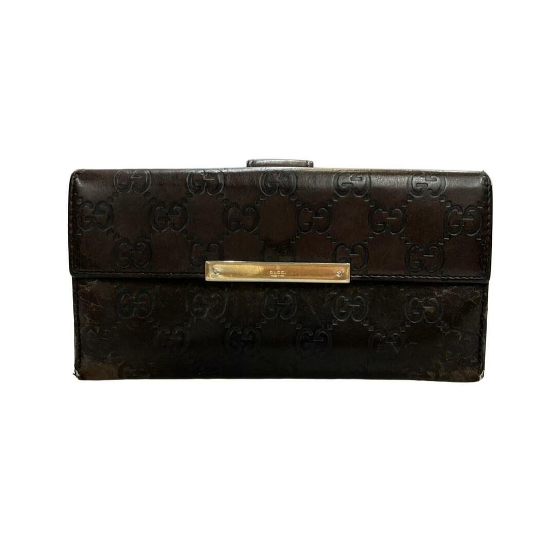 GUCCI - グッチ GUCCI ダブルホック 長財布 グッチシマ 112715 GUCCI - グッチ GUCCI ダブルホック 長財布 グッチシマ 112715