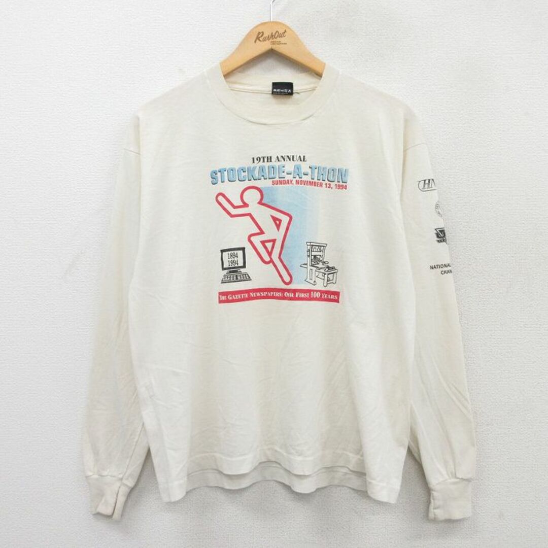 SCREEN STARS - XL☆古着 スクリーンスターズ 長袖 ビンテージ T SCREEN STARS - XL☆古着 スクリーンスターズ 長袖 ビンテージ T