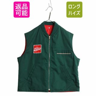 80s USA製 コカコーラ リバーシブル 中綿 ワーク ベスト メンズ 80s USA製 コカコーラ リバーシブル 中綿 ワーク ベスト メンズ