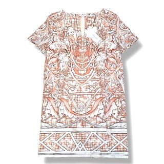 ADORE - アドーア ADORE 総柄ワンピース 36 新品タグ付き シルク ADORE - アドーア ADORE 総柄ワンピース 36 新品タグ付き シルク