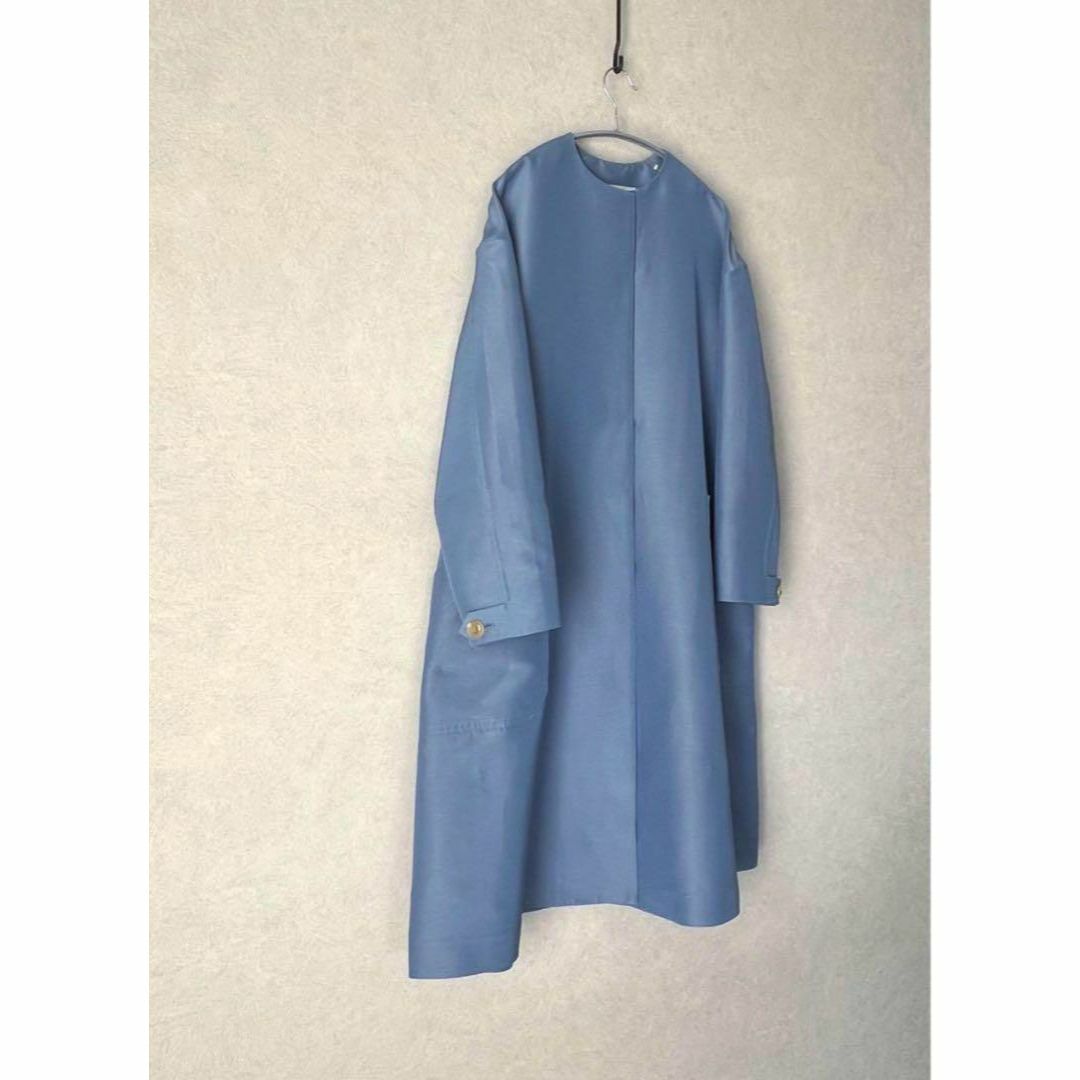 Drawer - CYCLAS 19万コットンシルクグログランノーカラーコート Drawer - CYCLAS 19万コットンシルクグログランノーカラーコート