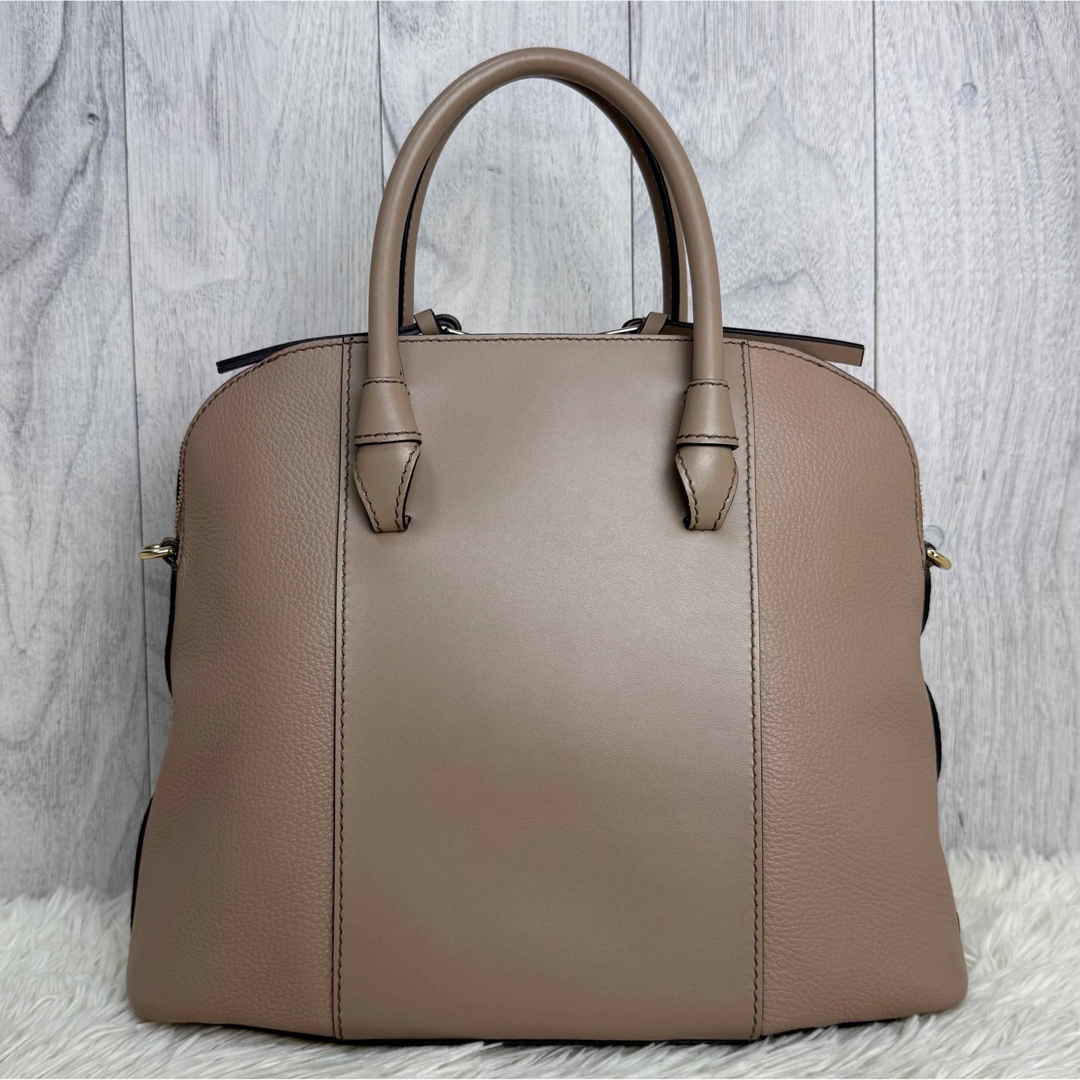 FURLA - 美品♡グレージュ♡FURLA フルラ ロゴ レザー 2way FURLA - 美品♡グレージュ♡FURLA フルラ ロゴ レザー 2way