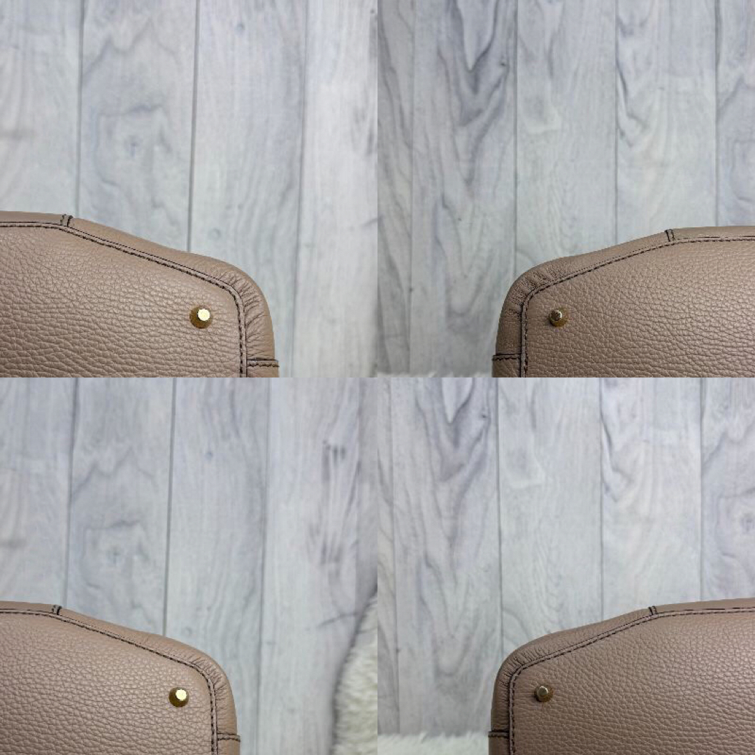 FURLA - 美品♡グレージュ♡FURLA フルラ ロゴ レザー 2way FURLA - 美品♡グレージュ♡FURLA フルラ ロゴ レザー 2way
