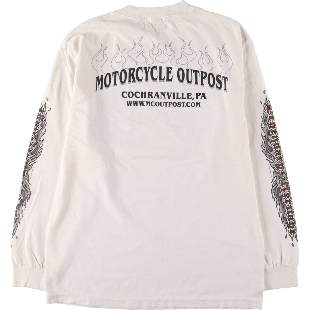 古着 00年代 MOTORCYCLE OUTPOST 鷲柄 イーグル柄 ファイヤー 古着 00年代 MOTORCYCLE OUTPOST 鷲柄 イーグル柄 ファイヤー