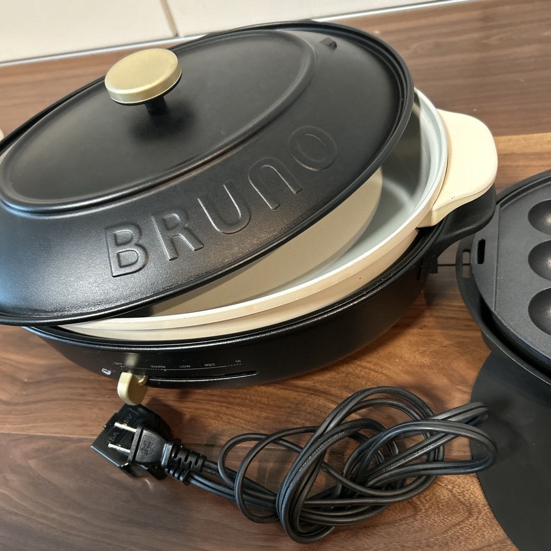 BRUNO - 美品ブルーノ ジャンク品 ホットプレート オーバル 黒の BRUNO - 美品ブルーノ ジャンク品 ホットプレート オーバル 黒の