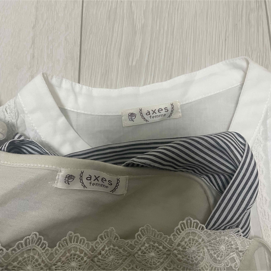 axes femme - axes femme シャツ ブラウス キャミソール リボン axes femme - axes femme シャツ ブラウス キャミソール リボン