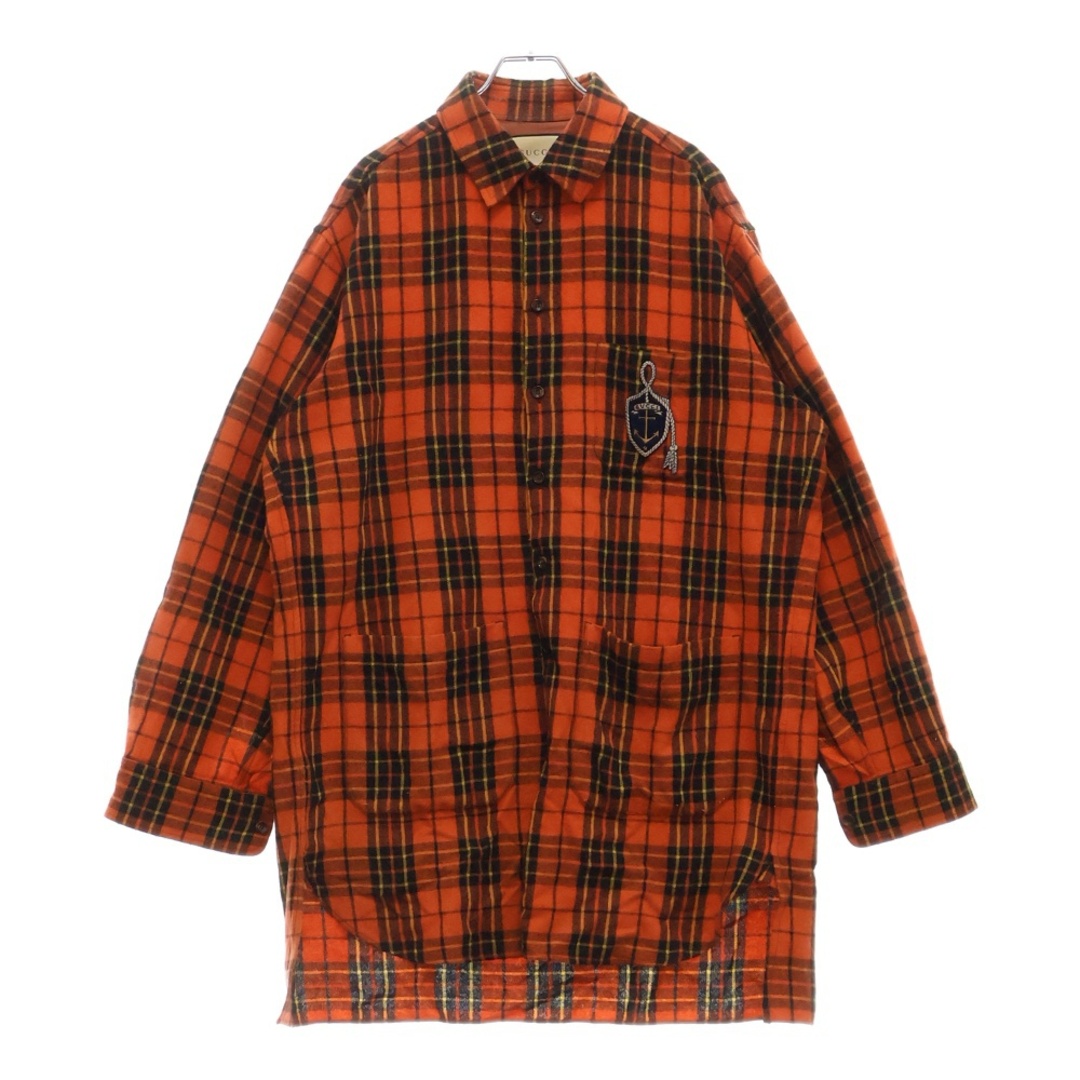 GUCCI - GUCCI グッチ 19SS LOGO WAPPENN LONG SHIRT ロゴ GUCCI - GUCCI グッチ 19SS LOGO WAPPENN LONG SHIRT ロゴ