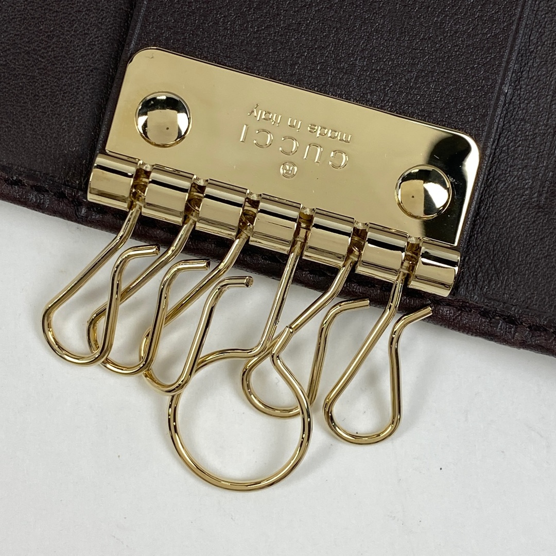 GUCCI - グッチ グッチシマ 6連 キーケース レディース 【中古 GUCCI - グッチ グッチシマ 6連 キーケース レディース 【中古