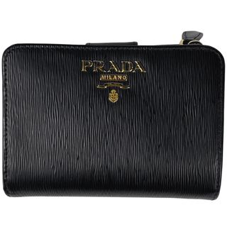 PRADA - プラダ ロゴ 二つ折り 財布 レディース 【中古】の通販 PRADA - プラダ ロゴ 二つ折り 財布 レディース 【中古】の通販
