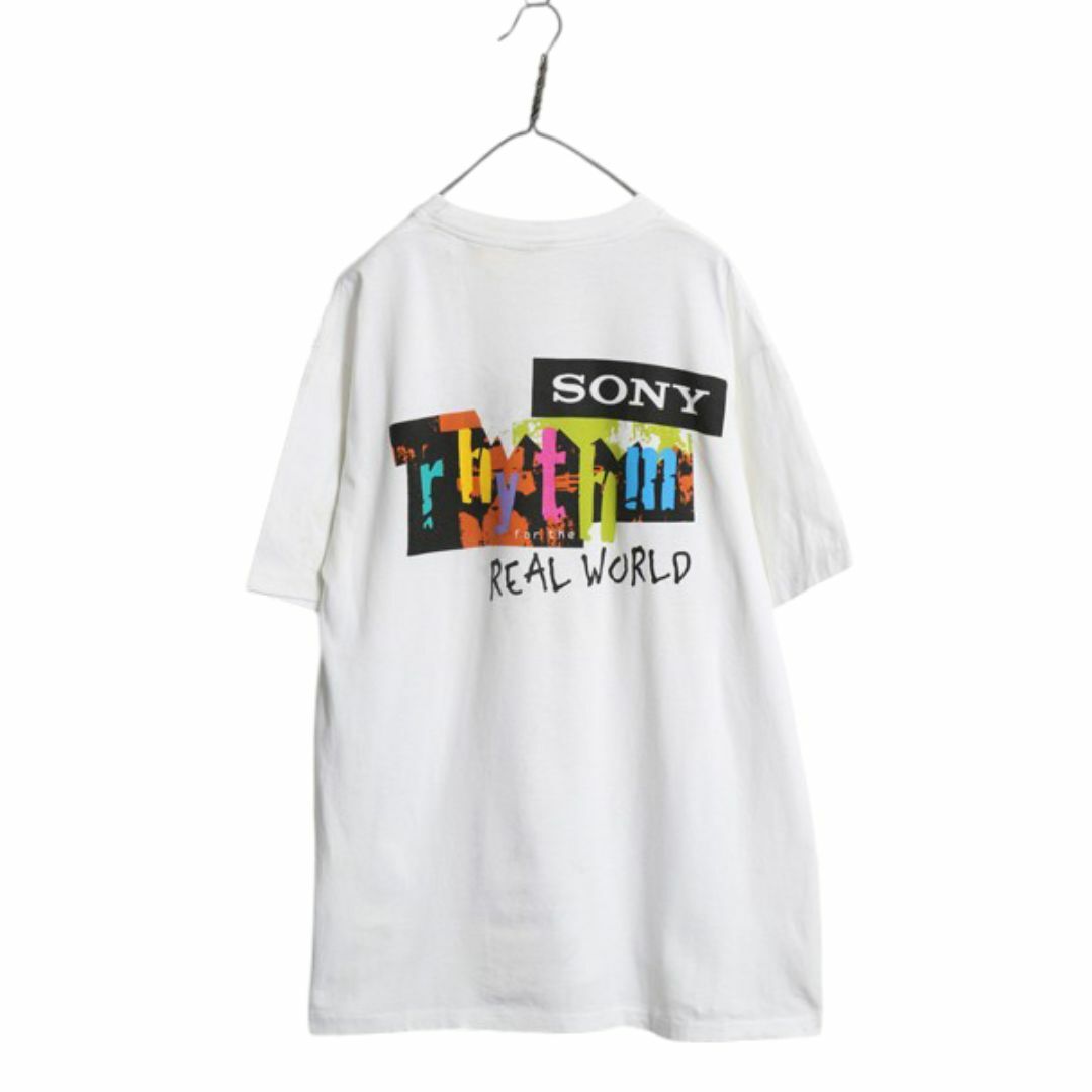 90s ☆ SONY 企業 イラスト プリント Tシャツ メンズ L / 古着 90s ☆ SONY 企業 イラスト プリント Tシャツ メンズ L / 古着