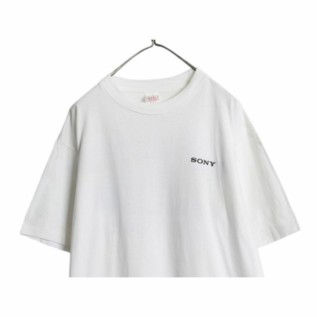 90s ☆ SONY 企業 イラスト プリント Tシャツ メンズ L / 古着 90s ☆ SONY 企業 イラスト プリント Tシャツ メンズ L / 古着