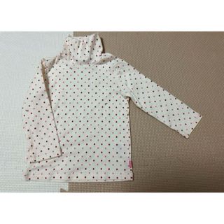 ミキハウス(mikihouse)の【mikihouse ミキハウス】美品　ハイネック長袖カットソー　ドット柄　90(Tシャツ/カットソー)