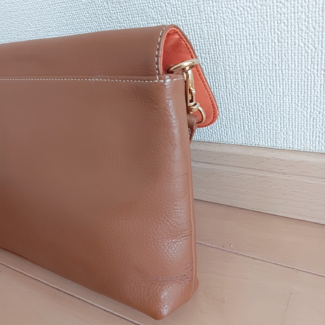 濱野皮革工藝/HAMANO - HAMANO ブラウン レザー クラッチバッグ 濱野皮革工藝/HAMANO - HAMANO ブラウン レザー クラッチバッグ