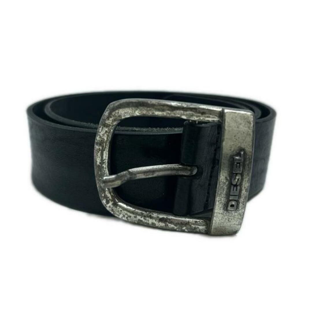 DIESEL - DIESEL(ディーゼル) ベルト 85/34 - 黒×シルバー DIESEL - DIESEL(ディーゼル) ベルト 85/34 - 黒×シルバー