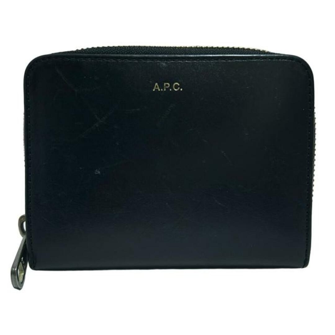 A.P.C - A.P.C.(アーペーセー) 2つ折り財布 - 黒 レザーの通販 A.P.C - A.P.C.(アーペーセー) 2つ折り財布 - 黒 レザーの通販